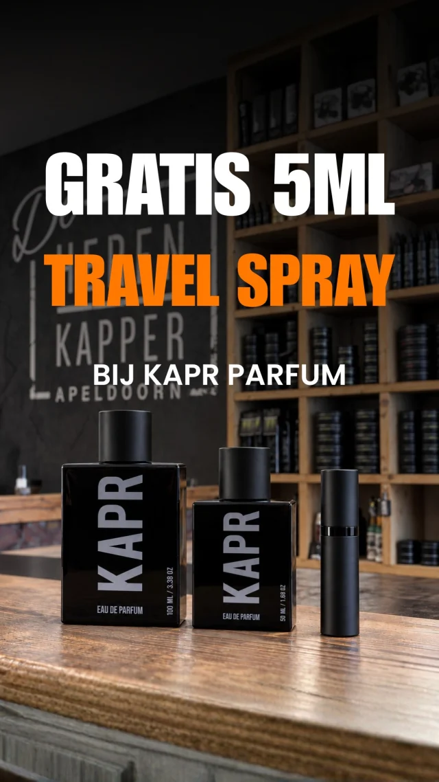 𝐆𝐑𝐀𝐓𝐈𝐒 𝟓 𝐌𝐋 KAPR Parfum Travel Spray!⁣
⁣
Bij aankoop van een 50 of 100 ml KAPR Premium parfum.⁣
⁣
Exclusief bij 𝐃𝐞 𝐇𝐞𝐫𝐞𝐧𝐤𝐚𝐩𝐩𝐞𝐫 𝐀𝐩𝐞𝐥𝐝𝐨𝐨𝐫𝐧. OP = OP!⁣
⁣
Kom langs of 𝐩𝐥𝐚𝐧 𝐣𝐞 𝐚𝐟𝐬𝐩𝐫𝐚𝐚𝐤 via de link in onze bio.

#KAPR #parfum #DeHerenkapper #Apeldoorn